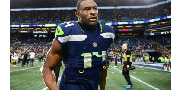 El mal humor del receptor abierto de los Seattle Seahawks, DK Metcalf
